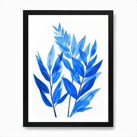 Blue Leaves 24 Art Print