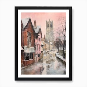 Dreamy Winter Painting Canterbury United Kingdom 4 Art Print