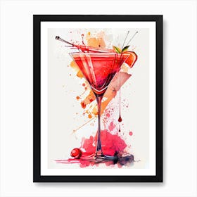 Martini Painting drinks Art Print
