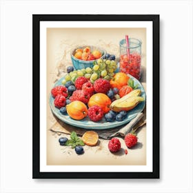 Fruit Bowl Art Print