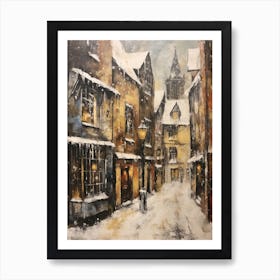 Vintage Winter Painting York United Kingdom 2 Art Print