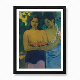 Two Tahitian Women, Paul Gauguin Art Print