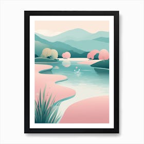 The Lake 5 VECTOR ART Art Print