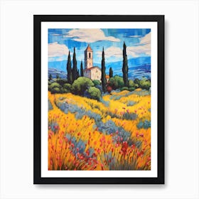 Val D Orcia Italy 2 Fauvist Painting Art Print