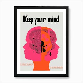 Open Mind Graphic Wall Art 3d Vintage Unique Eclectic Art Print