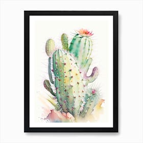 Trichocereus Cactus Storybook Watercolours Art Print