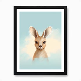 Baby Kangaroo Scandinavian Style Illustration 1 Art Print