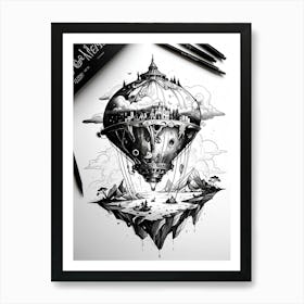 Hot Air Balloon Art Print