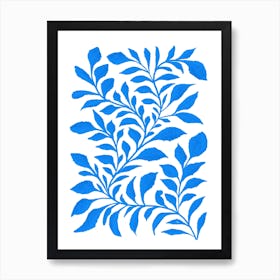 Blue Snake Plant Art Print