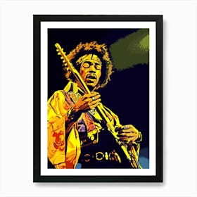 Jimi Hendrix Guitar Affiche