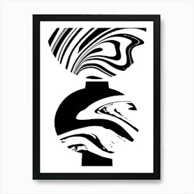 Black And White Vase Art Print