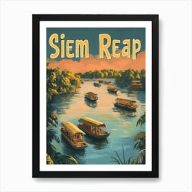 Aihrgdesign A Mid Century Modern Travel Poster For Siem Reap 5 Póster