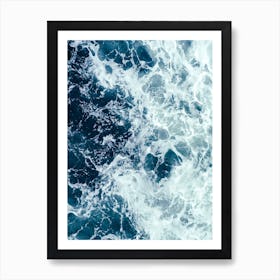 Blue Ocean Waves 1 Art Print