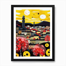 Edinburgh, Illustration In The Style Of Pop Art 2 Art Print