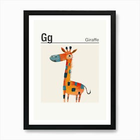 Animals Alphabet Giraffe 3 Art Print