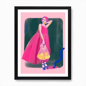 Pink Dress Art Print