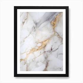 White Marble 1 Art Print