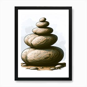 Stack Of Stones 1 Art Print