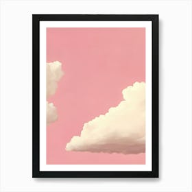 Cloud Wall Art Painting Pink Sky Print Detail B Art Print