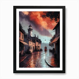 City By The Sea Art Print