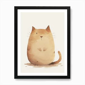 Munchkin Cat Clipart Illustration 2 Art Print