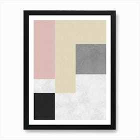 Geometric art with textures 4 Art Print