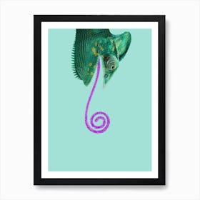 Candy Chameleon Art Print