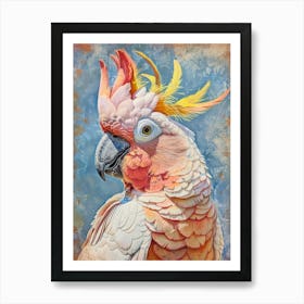 Cockatoo Pastel Watercolour 4 Art Print