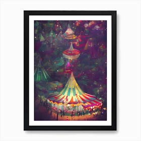 Colorful Circus Carnival Art Print