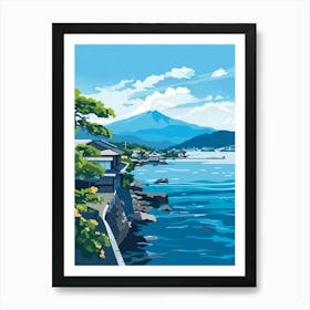 Beppu Japan 2 Colourful Illustration Art Print