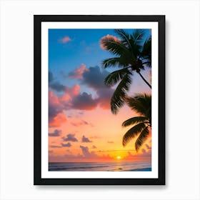 Sunset At The Beach 51 Art Print