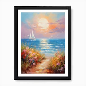 Sunset At The Beach 7 Art Print