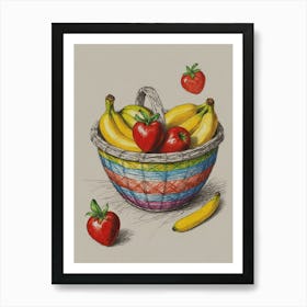 Basket Of Fruit Art Print