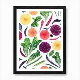 Swiss Chard Marker vegetable Art Print