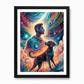 Man And His Dog Art Print