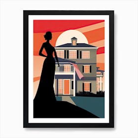 The Hamptons New York, Usa, Bold Outlines 1 Art Print