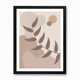 Calming Abstract Painting in Neutral Tones 5 Art Print