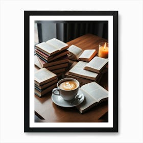 Coffee And Books Art Print