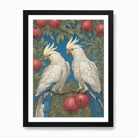 Cockatoo And Pomegranate Blue Walter Crane Art Print 1 1 Art Print