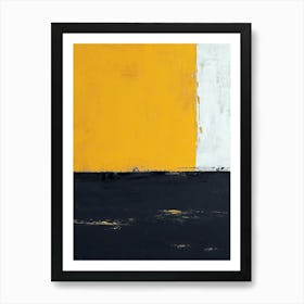 Yellow And Black, Minimalism Art Print