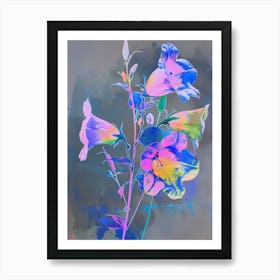 Iridescent Flower Canterbury Bells 1 Art Print