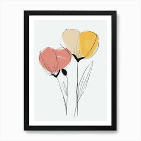 Columbus Flower Market Boho Minimalist Style Poster