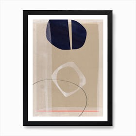 Abstract Beige Twin Art Print