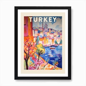 Istanbul Turkey 1 Fauvist Painting  Travel Poster Art Print