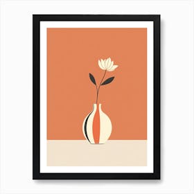 Flower In A Vase Line Art 2 Art Print