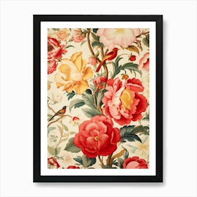 Floral Wallpaper 68 Art Print