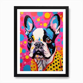 Dotty French Bulldog 1 Art Print
