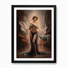 Sexy naked woman. Abstract Painting #1 Art Print