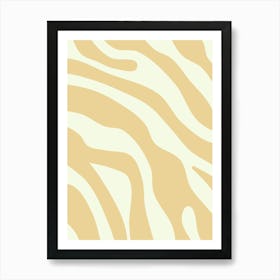 Vintage Retro Abstract Yellow Art Print