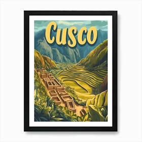 Aihrgdesign A Mid Century Modern Travel Poster For Cusco Show C4c9b78b Bb6b 4f0f B078 B21afe55c770 2 Art Print